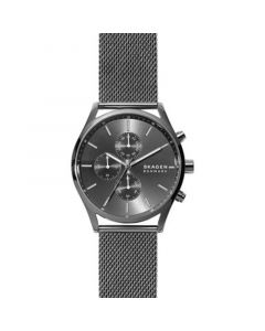 Men's Chronograph Holst Gunmetal Stainless Steel Mesh Bracelet Watch 42mm