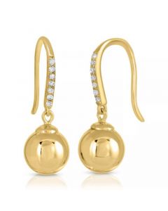 Brilliant Bubbles Diamond (1/10 ct. t.w.) Line Drop Earring Designed in Sterling Silver, 14k Yellow Gold over Sterling Silver or 14k Rose Gold over Sterling Silver