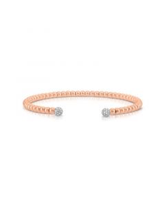 Brilliant Bubbles Diamond (1/10 ct. t.w.) Bubble 1x1 Flex Bangle Bracelet Designed in Sterling Silver, 14k Yellow Gold over Sterling Silver or 14k Rose Gold over Sterling Silver