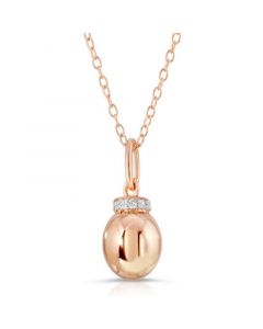 Brilliant Bubbles Diamond (1/10 ct. t.w.) Single Bubble Halo Pendant Designed in Sterling Silver , 14k Yellow Gold over Sterling Silver or 14k Rose Gold over Sterling Silver.