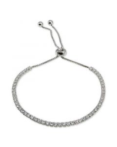 Cubic Zirconia Bolo Bracelet in Sterling Silver, Created for Macy's