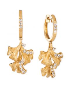 Nude Diamond Flower Drop Earrings (3/8 ct. t.w.) in 14k Gold