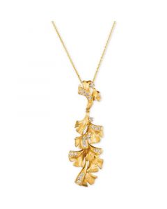 Nude Diamond Floral 18" Pendant Necklace (1/3 ct. t.w.) in 14k Gold