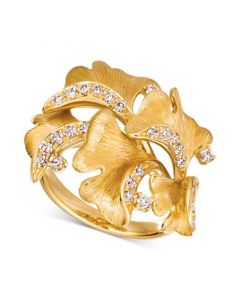 Nude Diamond Sculptured Flower Statement Ring (1/2 ct. t.w.) in 14k Gold