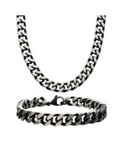 Curb Chain 8" Bracelet and 22" Necklace Set