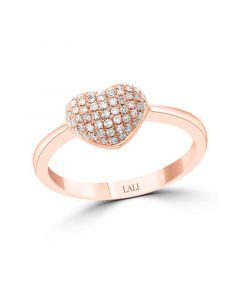 Diamond (1/3 ct. t.w.) Heart Ring in 14K Rose Gold