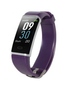 Purple Rubber Band Activity Tracker and Heart Rate Monitor Watch 19mm