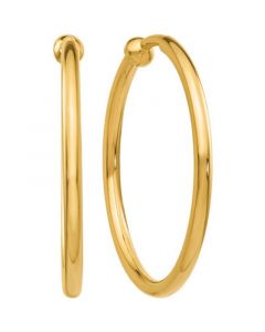 Skinny Hoop Clip-On Earrings in 14k Gold