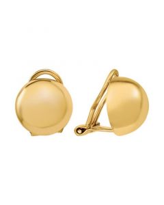 Polished Button Clip-On Earrings