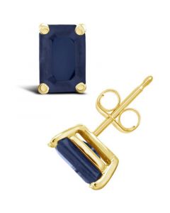 Sapphire (1-3/8 ct. t.w.) Stud Earrings in 14k Yellow Gold