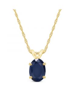 Sapphire (1 ct. t.w.) Pendant Necklace in 14k Yellow Gold