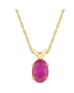 Ruby (1 ct. t.w.) Pendant Necklace in 14k Yellow Gold