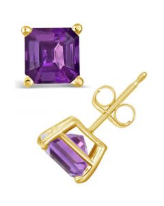 Amethyst (1-9/10 ct. t.w.) Stud Earrings in 14K Yellow Gold