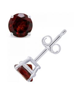 Garnet (1-1/5 ct. t.w.) Stud Earrings in 14K White or Yellow Gold