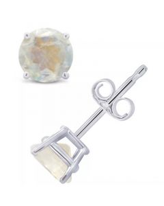 Moonstone (1-1/10 ct. t.w.) Stud Earrings in 14K White or Yellow Gold