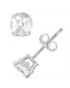 White Topaz (1-1/8 ct. t.w.) Stud Earrings in 14K White or Yellow Gold