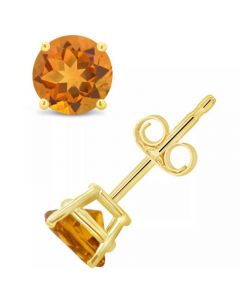 Citrine (9/10 ct. t.w.) Stud Earrings in 14K White or Yellow Gold