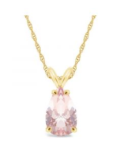 Morganite (2-5/8 ct. t.w.) Pendant Necklace in 14K Yellow Gold