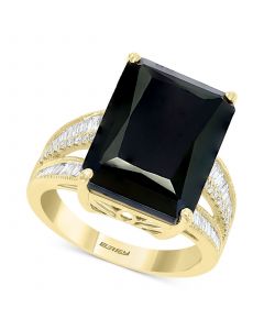 EFFY® Onyx & Diamond (3/8 ct. t.w.) Statement Ring in 14k Gold