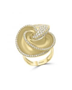 EFFY® Diamond Pavé Flower Statement Ring (1-1/2 ct. t.w.) in 14k Gold