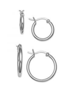 2-Pc. Set Small Hoop Earrings in Sterling Silver, Created for Macy's