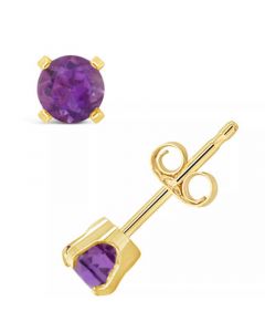 Gemstone Stud Earrings in 14K Yellow Gold