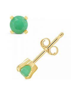 Emerald (1/2 ct. t.w.) Stud Earrings in 14K Yellow Gold (Also Available in Sapphire)