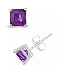 Amethyst (1-9/10 ct. t.w.) Stud Earrings in Sterling Silver (Also Available in Citrine)