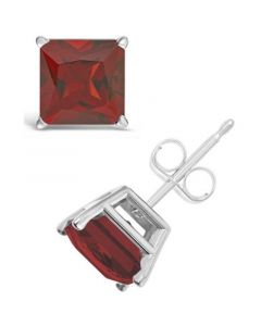 Garnet (2-5/8 ct. t.w.) Stud Earrings in Sterling Silver