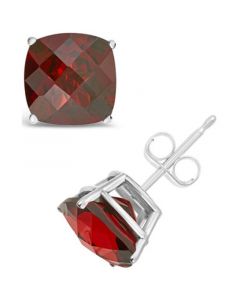 Garnet (5-3/8 ct. t.w.) Stud Earrings in Sterling Silver