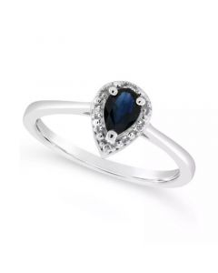 Sapphire (3/8 ct. t.w.) and Diamond Accent Ring in Sterling Silver (Also in Ruby)