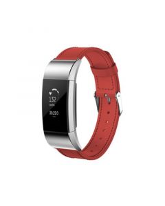 Unisex Fitbit Charge 2 Red Genuine Leather Watch Replacement Band