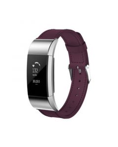 Unisex Fitbit Charge 2 Purple Genuine Leather Watch Replacement Band