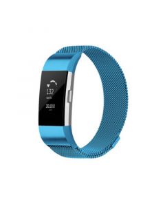 Unisex Fitbit Charge 2 Blue Stainless Steel Watch Replacement Band