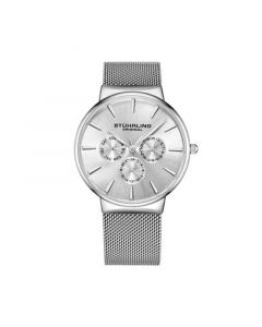 Men's Silver Tone Mesh Stainless Steel Bracelet Watch 39mm