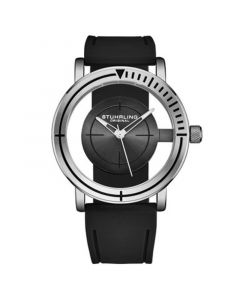 Men's Black Rubber Silicone Strap Watch 42mm