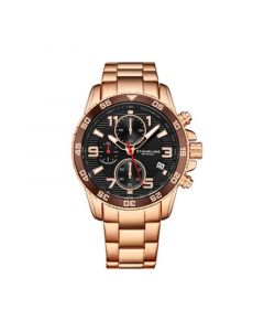 Men's Rose Gold Stainless Steel Bracelet Watch 40mm