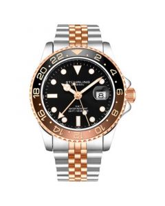 Men's Rose Gold, Silver Tone Stainless Steel Bracelet Watch 42mm