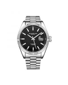 Men's Silver Tone Stainless Steel Bracelet Watch 42mm