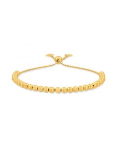 Beaded Bolo Bracelet in 18k Gold-Plated Sterling Silver