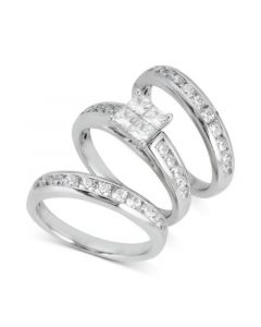 Diamond 3-Pc. Bridal Set (2-1/10 ct. t.w.) in 14k White Gold