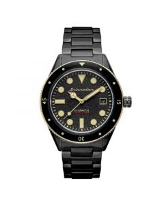 Men's Cahill Mid-Size Automatic Black Stainless Steel Bracelet Watch 40mm