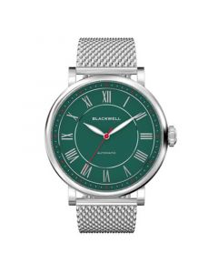 Green Dial with Silver Tone Steel and Silver Tone Steel Mesh Watch 44 mm