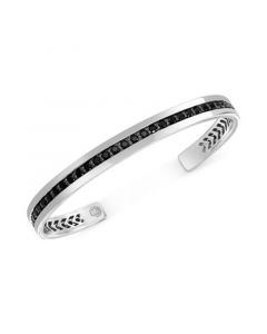 EFFY® Black Spinel Cuff Bracelet in Sterling Silver