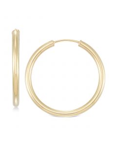 Small Highly Polished Flex Hoop Earrings in 14k Gold