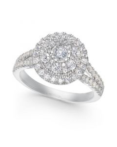 Diamond Multi-Layer Halo Engagement Ring (1 ct. t.w.) in 14k White Gold