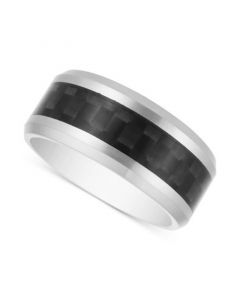 Men's Woven-Look Band in Carbon Fiber & Tantalum