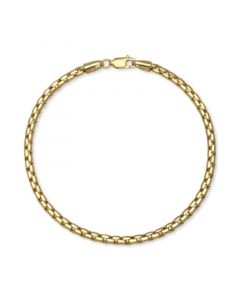 Rounded Box Link Chain Bracelet in 14k Gold