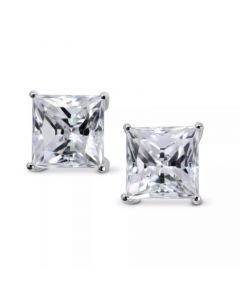 Cubic Zirconia Square Stud Earrings