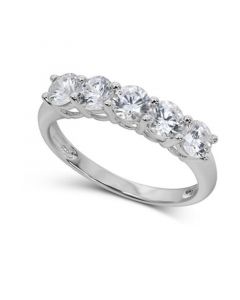 Cubic Zirconia Ring in 14k White Gold